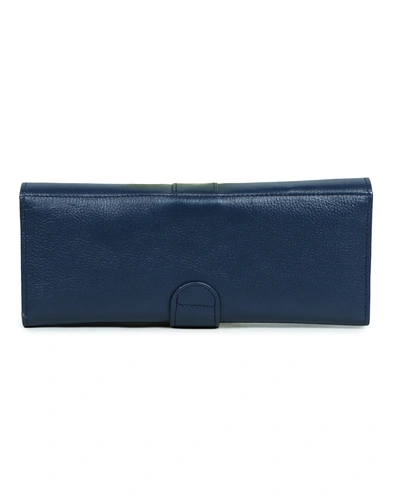 Viscose Magnetic Blue Ladies Clutch by Charmshilp-1