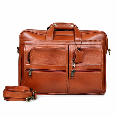 tan executive bag by charmshilp