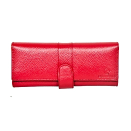 Viscose Red Magnetic Ladies Clutch