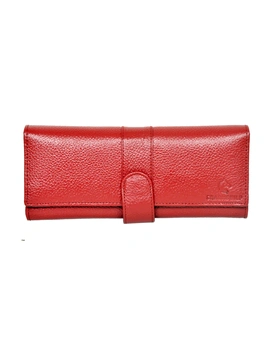 Viscose Red Magnetic Ladies Clutch