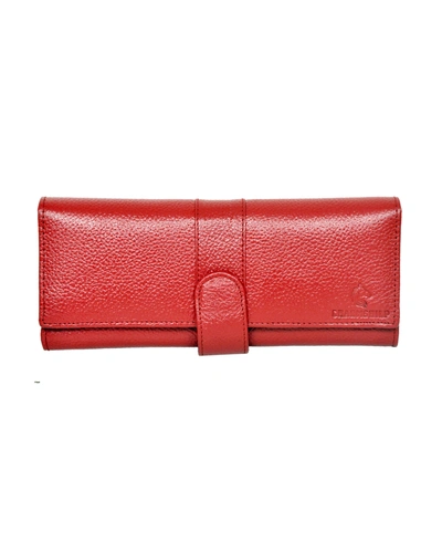 Viscose Red Magnetic Ladies Clutch-11309070