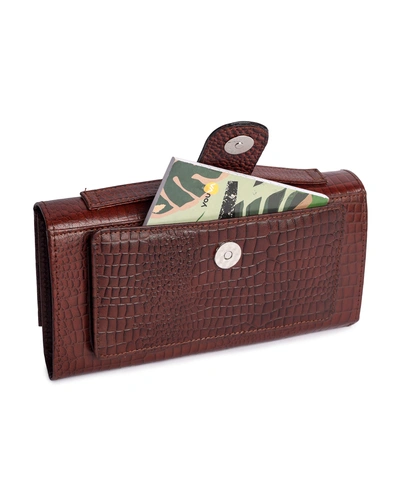 Women's Crafted Snake Clutch &quot;Brown&quot;|| Charmshilp..-5