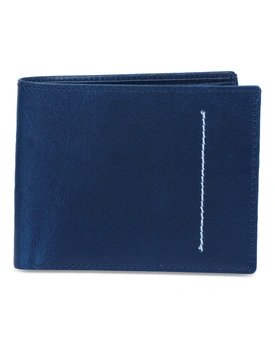 Charmshilp || Genuine Leather Men's Personalized Wallet "Blue"