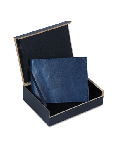 Charmshilp|| Leather Shinning Wallet &quot;Blue&quot;..-4