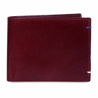 charmshilp|| leather shinning wallet "red wine"..