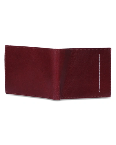 Charmshilp || Genuine Leather Men's Personalized Wallet &quot;Wine Red&quot;..-2