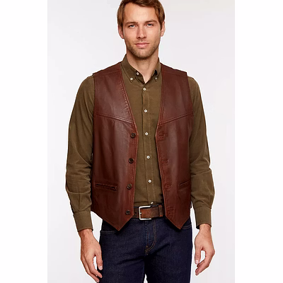 charmshilp||men's leather waist coat...