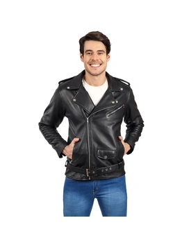 CHARMSHILP -  Biker Leather Jacket | Genuine Leather Jacket for Men