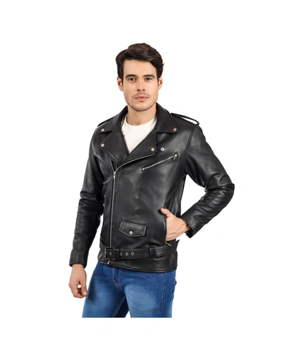 CHARMSHILP -  Biker Leather Jacket | Genuine Leather Jacket for Men-L-1