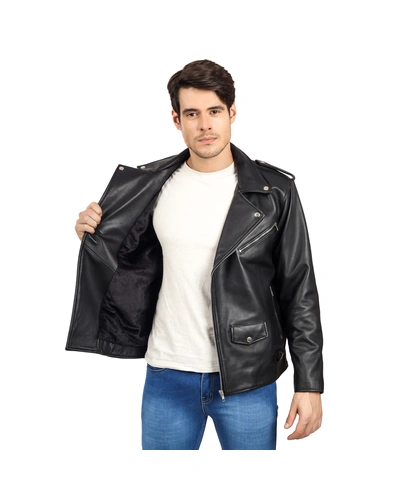 CHARMSHILP -  Biker Leather Jacket | Genuine Leather Jacket for Men-XXL-3
