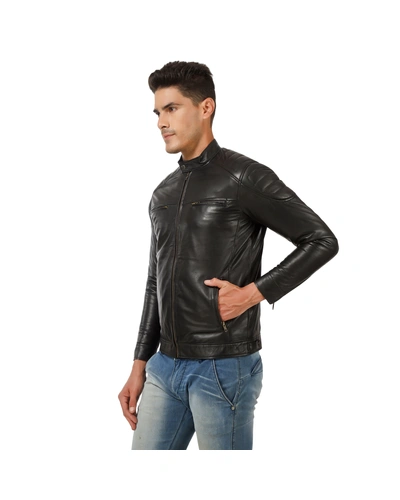 CHARMSHILP - | Men's Racer Genuine Leather Jacket for Men-XXL-2