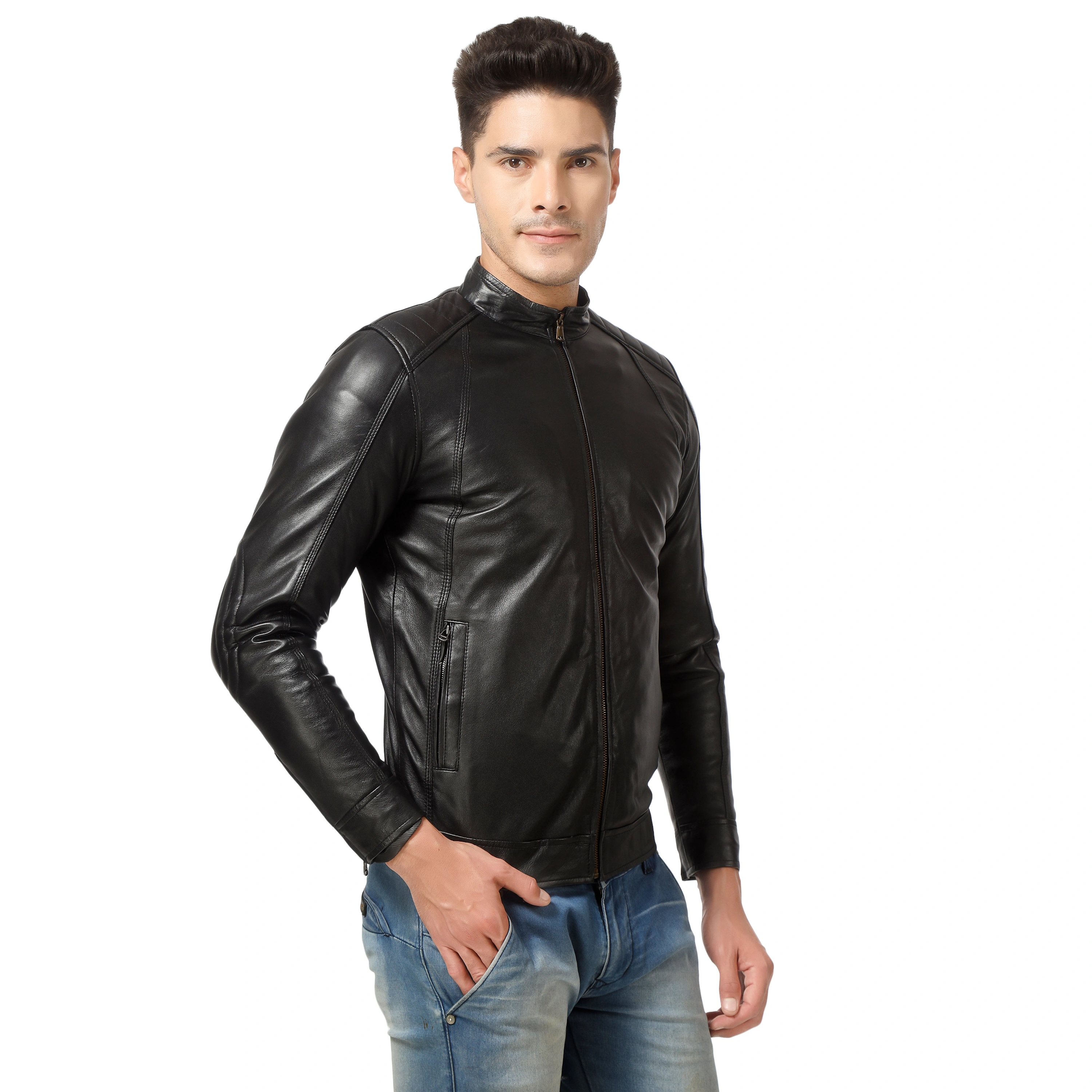 CHARMSHILP - Men's Genuine Premium Leather Jacket for Men And Boys..-M-2