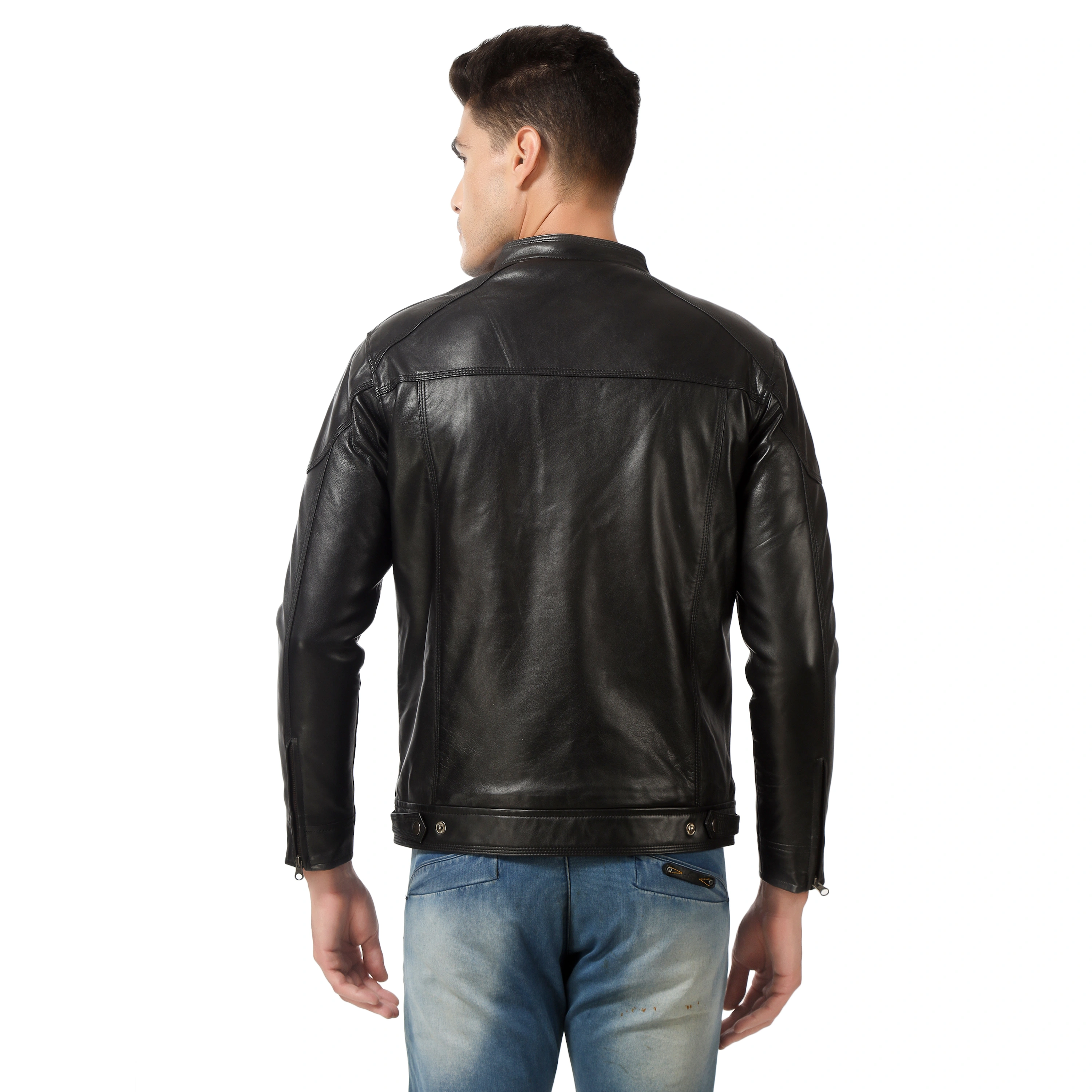 CHARMSHILP - Crosstown Bomber Lambskin Leather Jacket-M-2