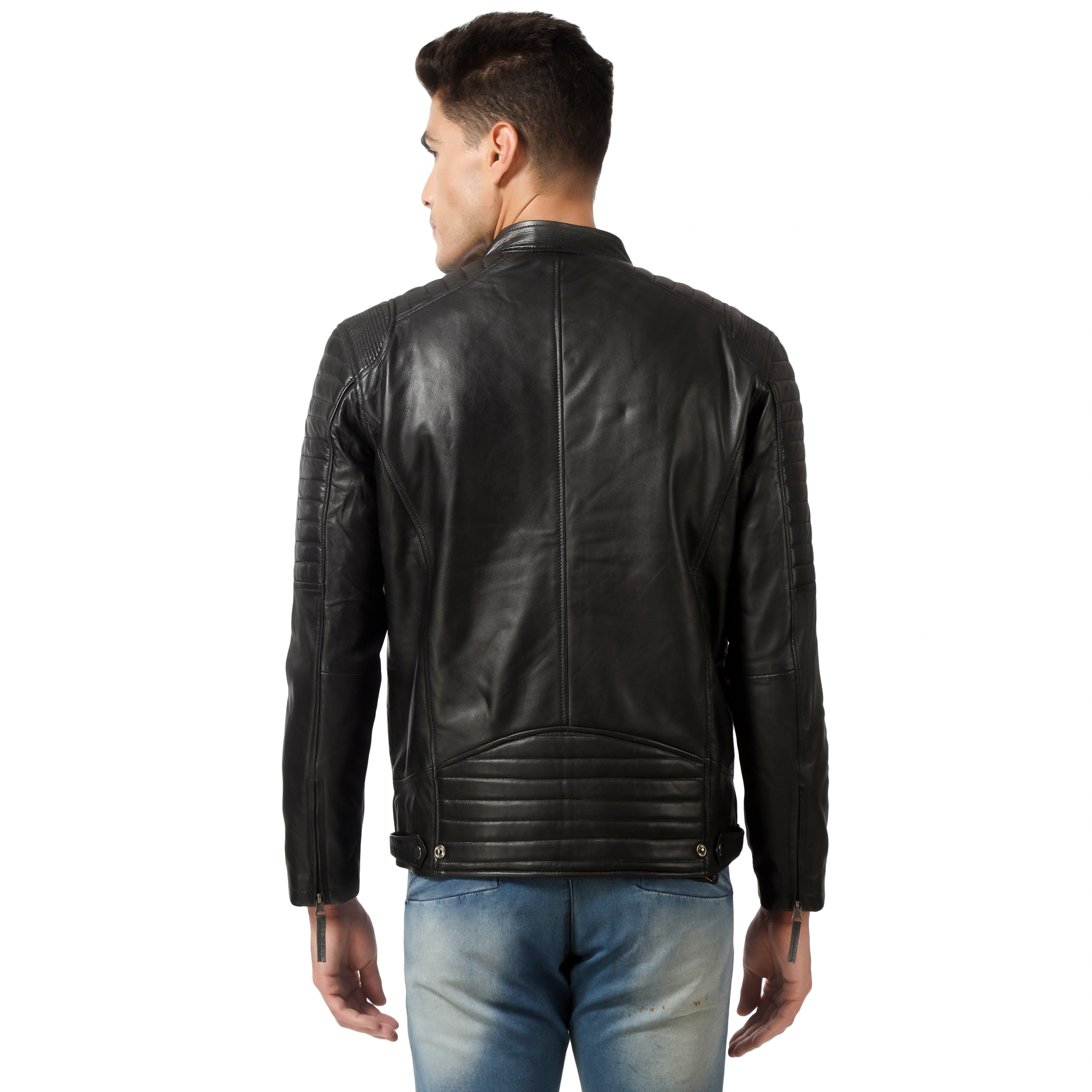 CHARMSHILP🏇🏇 - | Men's Shoulder padded Leather Jacket-M-2