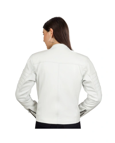 CHARMSHILP🏇🏇 - Teresa Jacket | Genuine Leather Jacket For Women &quot;White&quot;.-M-1