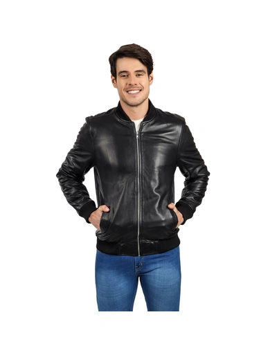 CHARMSHILP🏇🏇 - | Men's Elegant Bomber Leather Jacket..-11572614