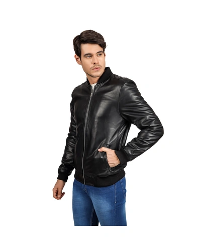 CHARMSHILP🏇🏇 - | Men's Elegant Bomber Leather Jacket..-XL-2
