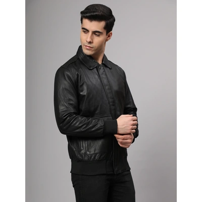 Theory Varsity Jacket In Leather Genuine Leather -| CHARMSHILP