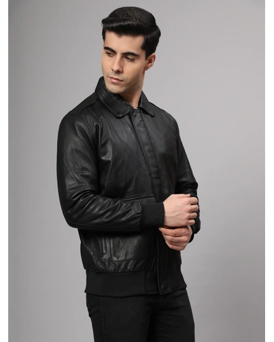 Theory Varsity Jacket In Leather Genuine Leather -| CHARMSHILP-11685310