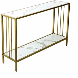 console table solid wood office table (free standing, finish color - light gold, diy(do-it-yourself))