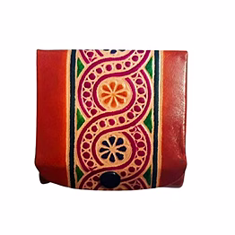 pure leather lipstick case box holder with mirror for 3 lipsticks code 1158