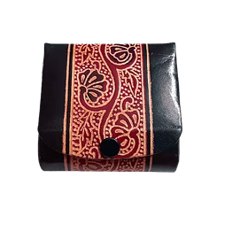 pure leather lipstick case box holder with mirror for 3 lipsticks code 1154