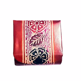 pure leather lipstick case box holder with mirror for 3 lipsticks code 1149