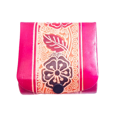 pure leather lipstick case box holder with mirror for 3 lipsticks code 1136