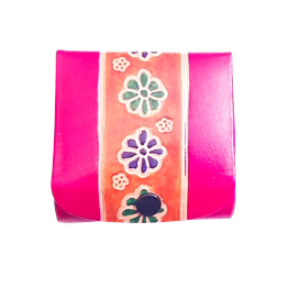 pure leather lipstick case box holder with mirror for 3 lipsticks code 1135