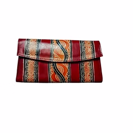 indian hand tooled genuine leather shantiniketan clutch bag purse for girls and women code 1127