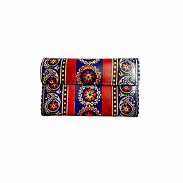 indian hand tooled genuine leather shantiniketan clutch bag purse for girls and women code 1105