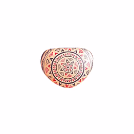 pure leather handcrafted handmade heart shaped jewelry box code 1100