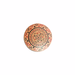 pure leather handcrafted handmade round shaped jewelry box code 1099