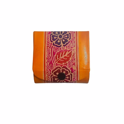 pure leather lipstick case box holder with mirror for 3 lipsticks code 1089