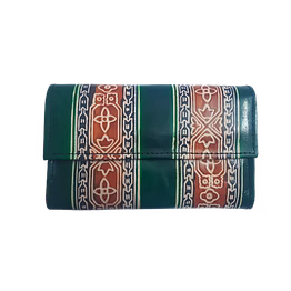 indian hand tooled genuine leather shantiniketan clutch bag purse for girls and women code 1068