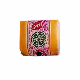 pure leather lipstick case box holder with mirror for 3 lipsticks code 1155