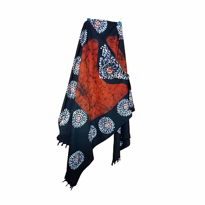 hand batik dupatta shawl pure cotton code 1040
