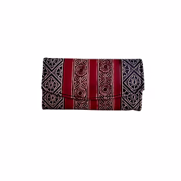 indian hand tooled genuine leather shantiniketan clutch bag purse for girls and women code 1137