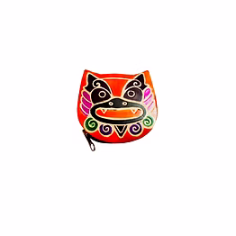 colorful designer genuine shantiniketan leather small coin purse pouch code 1016