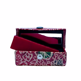 indian handcrafted pure leather designer lipstick cases with mirror code 1005
