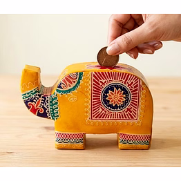 pure leather piggy bank elephant design code 1043