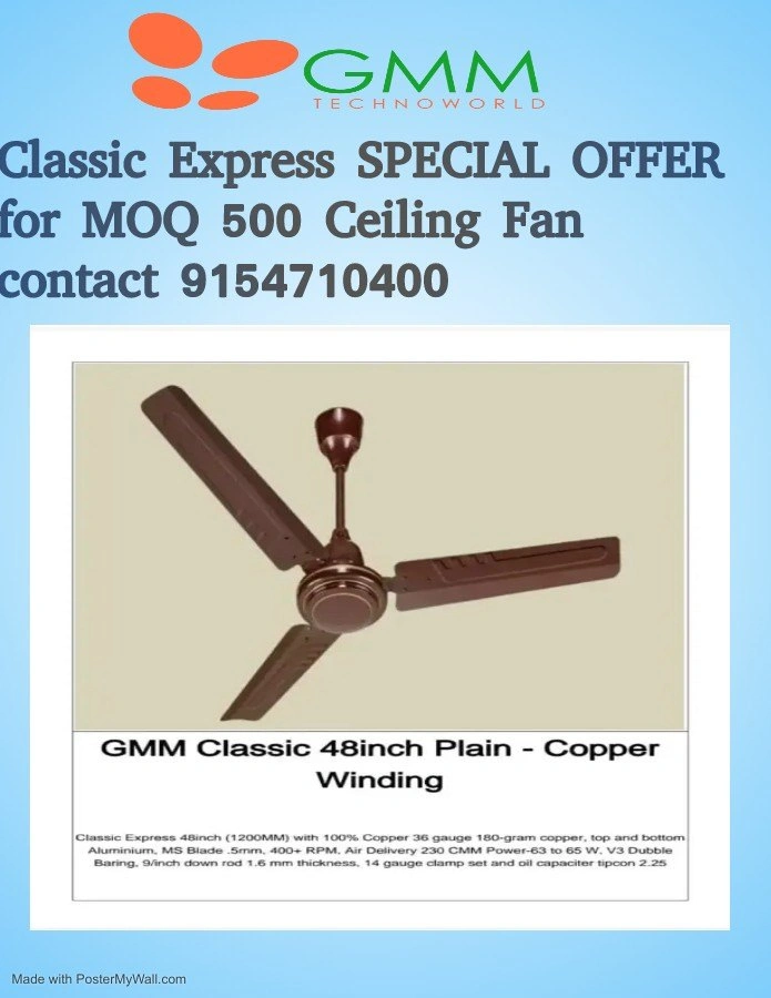 GMM Classic Ceiling fan-TE01GMM