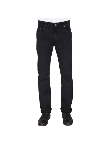 FLAGS Men's Slim Fit Jeans (BasicSTR)-Basic-STR-078-42-Black