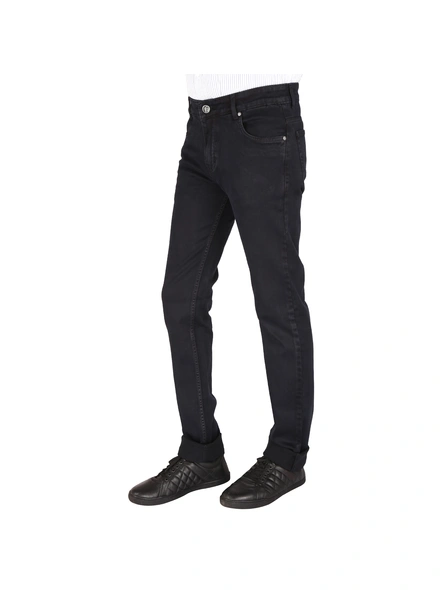 FLAGS Men's Slim Fit Jeans (BasicSTR)-30-Black-2