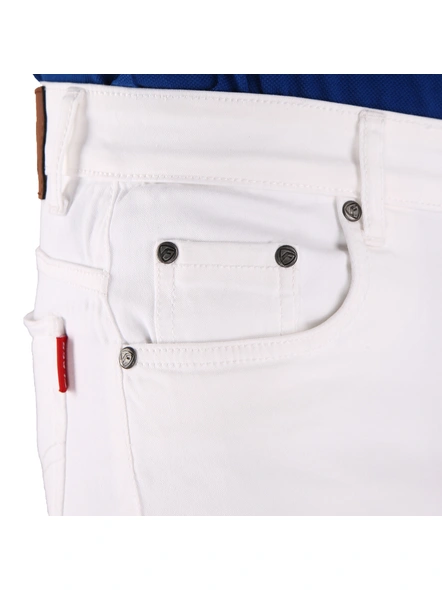 FLAGS Men's Slim Fit Jeans (BasicSTR)-30-White-3