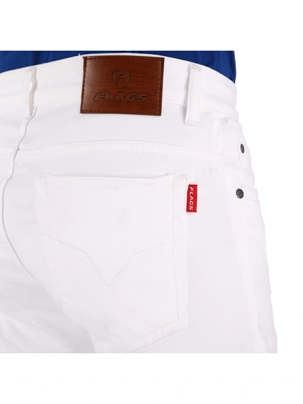 FLAGS Men's Slim Fit Jeans (BasicSTR)-34-White-4