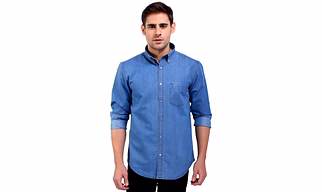 FLAGS Men's Casual Denim Shirt (DnmShrt)
