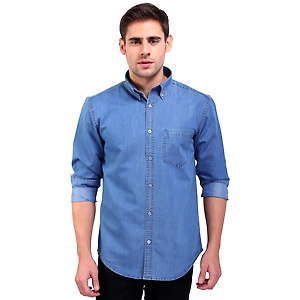 FLAGS Men's Casual Denim Shirt (DnmShrt)