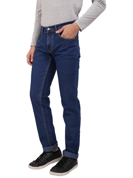 Outdoor Men's Regular Fit Jeans (OutdoorJeans8)-48-Dark Blue-2