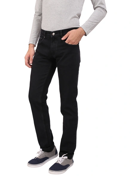 Outdoor Men's Regular Fit Jeans (OutdoorJeans8)-30-Jet Black-2